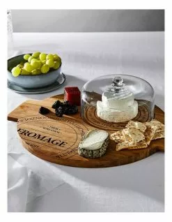 Salt&Pepper Fromage 40cm Board With Small Glass Dome Natural -Dining Sales 213320080 2 720x928