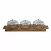Salt&Pepper Fromage Board With 3 Glass Domes 46X14Cm