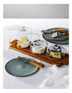 Salt&Pepper Fromage Board With 3 Glass Domes 46X14Cm -Dining Sales 213321520 2 720x928