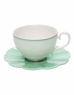 Salt&Pepper 230ml Eclectic Tea Cup And Saucer Set Green