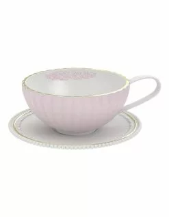 Salt&Pepper 250ml Eclectic Tea Cup And Saucer Set Pink