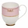 Salt&Pepper Eclectic Set Of 2 330ml Pink Ribbed Coffee Mugs White