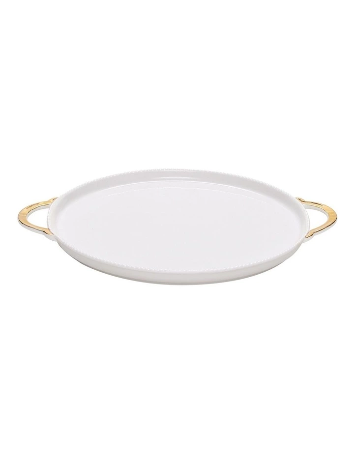 Salt&Pepper Eclectic 30cm Tray with Handles White 1 Salt&Pepper Eclectic 30cm Tray with Handles White