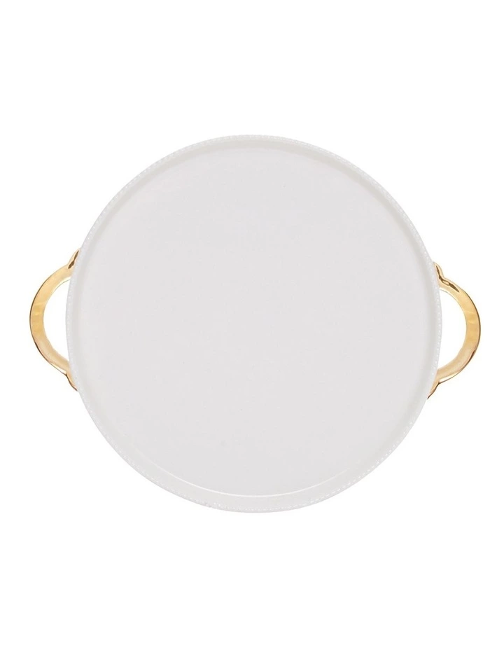 Salt&Pepper Eclectic 30cm Tray with Handles White 2 Salt&Pepper Eclectic 30cm Tray with Handles White - Image 2