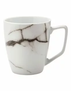 Salt&Pepper Marble Set of 4 350ml Mug White