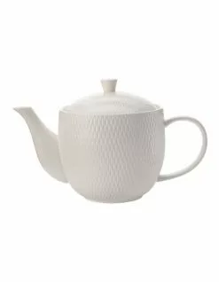 Maxwell & Williams Basics Diamonds 1L Teapot Gift Boxed White