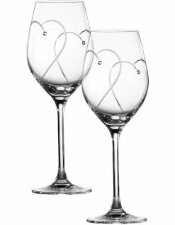Royal Doulton Promises Two Hearts Entwined Wine Glass 2 Pack