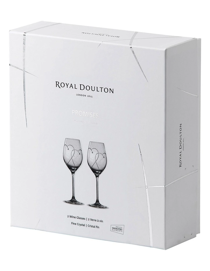 Royal Doulton Promises Two Hearts Entwined Wine Glass 2 Pack 3 Royal Doulton Promises Two Hearts Entwined Wine Glass 2 Pack - Image 3