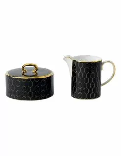 Wedgwood Arris Accent Covered Sugar & Creamer
