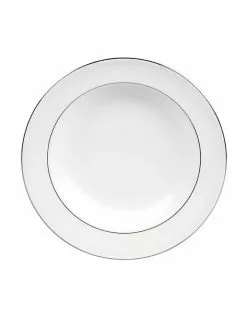 Wedgwood Vera Wang Blanc Sur Blanc 23cm Rim Soup Plate White