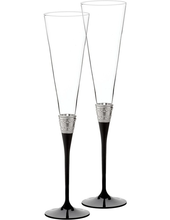 Wedgwood Vera Wang With Love Noir Set of 2 Flute 1 Wedgwood Vera Wang With Love Noir Set of 2 Flute