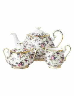 Royal Albert 100 Years Teapot Sugar & Creamer 1940S