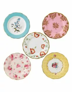 Royal Albert 100 Years 20cm Set of 5 1950 1990s Plates