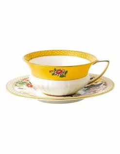 Wedgwood Wonderlust Primrose Teacup & Saucer Yellow