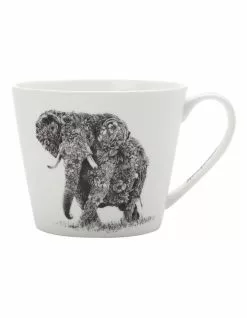 Maxwell & Williams Marini Ferlazzo African Elephant 450ml Mug Gift Boxed White