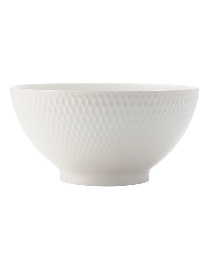 Maxwell & Williams White Basics Diamonds 18cm Noodle Bowl 18cm 1 Maxwell & Williams White Basics Diamonds 18cm Noodle Bowl 18cm