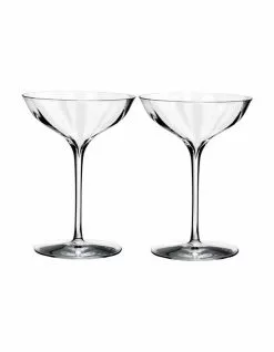Waterford Elegance Optic Belle Coupe Set of 2 Champagne Glass