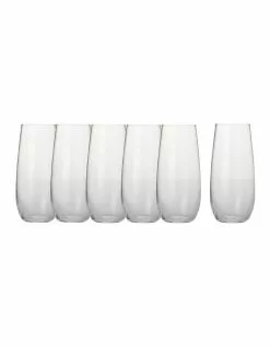 Maxwell & Williams Mansion Set of 6 230ml Stemless Flute