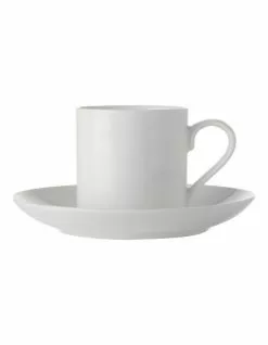 Maxwell & Williams White Basics 100ml Straight Demi Cup & Saucer