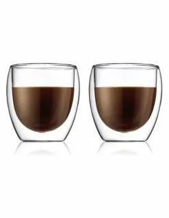 Bodum Pavina Double Wall Latte Glasses, Set of 2, 250ml
