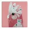 Maxwell & Williams Pete Cromer Ceramic 9.5cm Galah Square Tile Coaster Pink