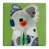 Maxwell & Williams Pete Cromer Ceramic 9.5cm Koala Square Tile Coaster Green