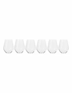 Krosno Harmony 6 Piece 540ml Stemless Wine Gift Boxed