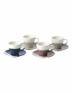 Royal Doulton Coffee Studio 4pc Espresso Cup & Saucer Set