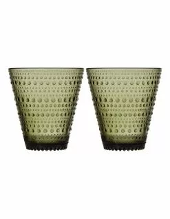 IITTALA Kastehelmi Set of 2 Tumbler Moss Green