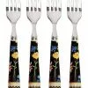Maxwell & Williams Teas & C's Contessa Cake Fork Set of 4 Black Gift Boxed