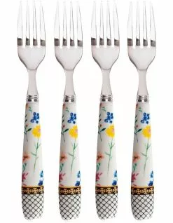 Maxwell & Williams Teas & C's Contessa Cake Fork Set of 4 White Gift Boxed