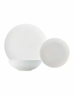 Maxwell & Williams White Basics Diamonds 12pc Gift Boxed Dinner Set