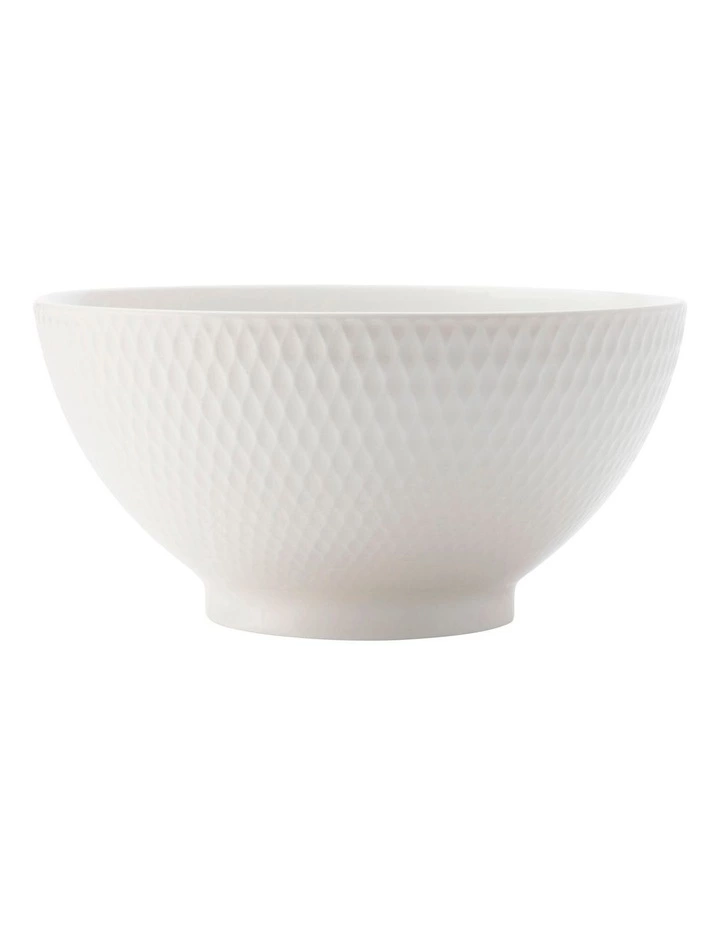 Maxwell & Williams White Basics Diamonds 20cm Noodle Bowl 1 Maxwell & Williams White Basics Diamonds 20cm Noodle Bowl