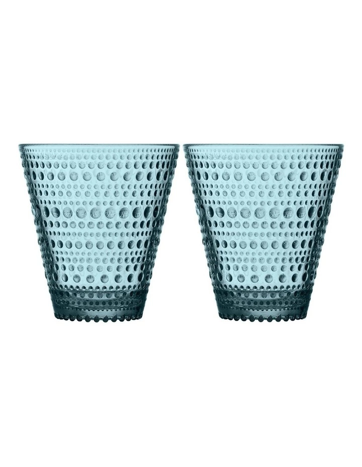 IITTALA Kastehelmi Set of 2 Tumbler Sea Blue 1 IITTALA Kastehelmi Set of 2 Tumbler Sea Blue