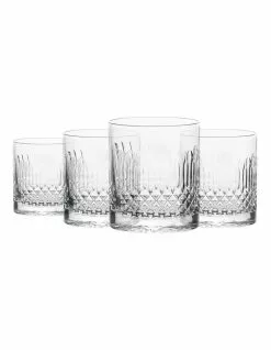 Luigi Bormioli Set of 4 380ml Diamante Double Old Fashioned Glass -Dining Sales 707311540 3 720x928