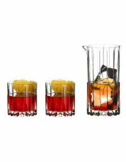 Riedel Bar Drink Specific Glassware Mixology 3pc Neat Glass Set Clear