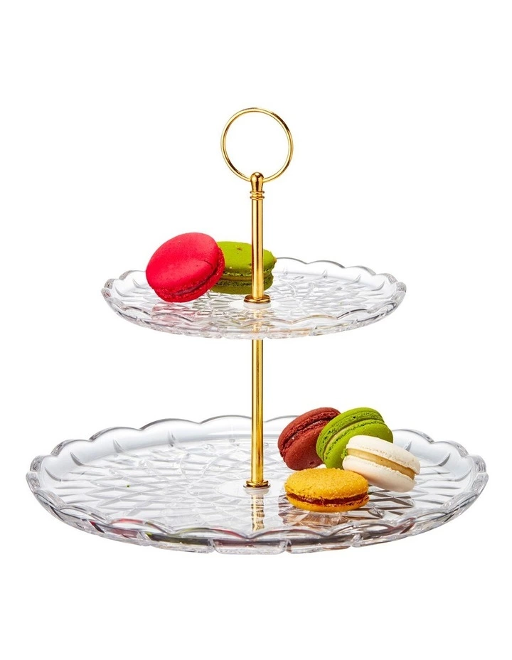 Salt&Pepper Milan 2 Tiered Cake Stand Clear 3 Salt&Pepper Milan 2 Tiered Cake Stand Clear - Image 3