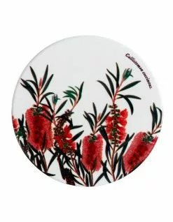 Maxwell & Williams Royal Botanic Garden Bottlebrush 9.5cm Ceramic Round Coaster