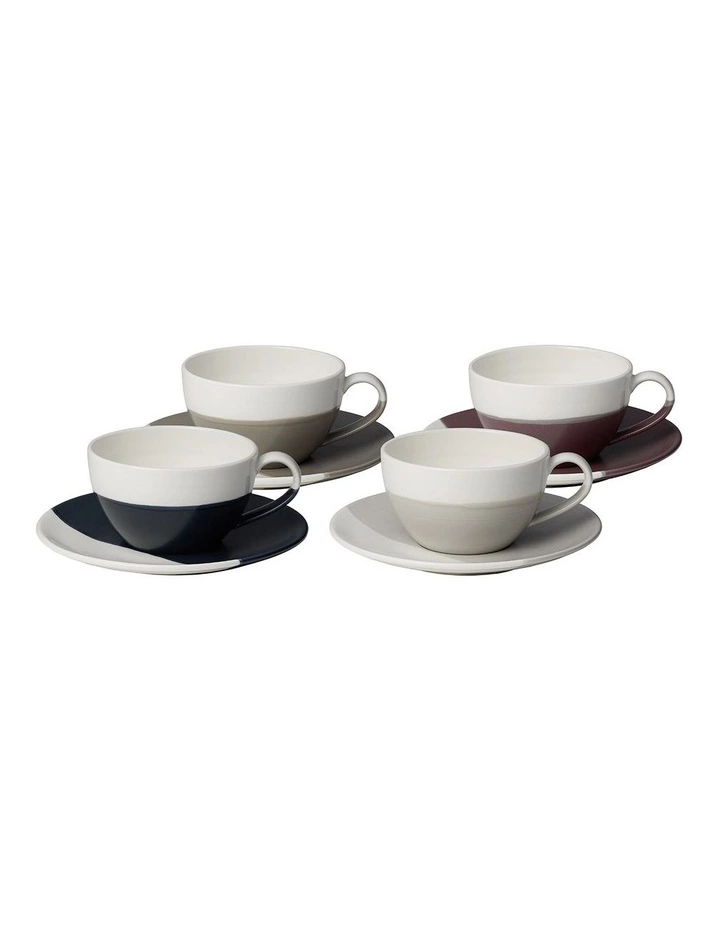 Royal Doulton Coffee Studio 4pc Cap Cup & Saucer Set 1 Royal Doulton Coffee Studio 4pc Cap Cup & Saucer Set
