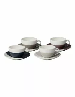Royal Doulton Coffee Studio 4pc Flat White Cup & Saucer Set