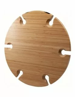 Salt&Pepper Picnic Circular Wine Tray & Cheese Knives 33.5cm