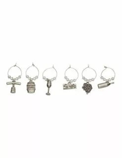 BarCraft 6 Piece Set Wine Charms