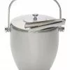 BarCraft Stainless Steel Gift Boxed Ice Bucket with Lid & Tong Set