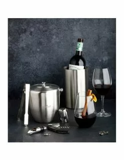 BarCraft Stainless Steel Gift Boxed Ice Bucket with Lid & Tong Set -Dining Sales 740279890 3 720x928
