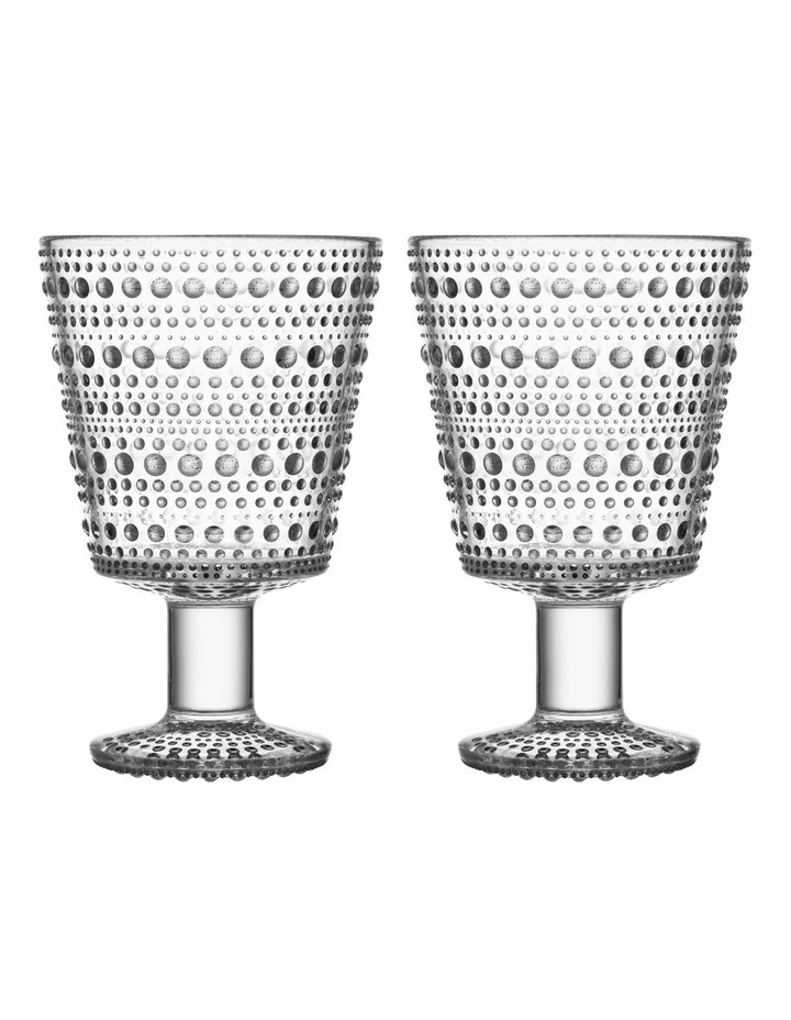 IITTALA Kastehelmi Set of 2 Universal Glass Clear 1 IITTALA Kastehelmi Set of 2 Universal Glass Clear