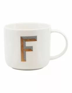 Salt&Pepper Alpha Mug 400ml - Letter F
