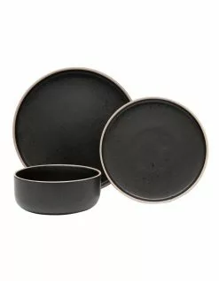 Salt&Pepper Hana 12 Piece Dinner Set Black
