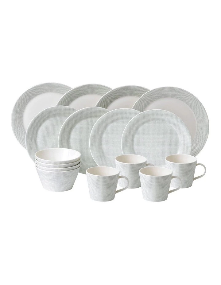 Royal Doulton Pacific Mint 16pc Place Setting Dots Print 1 Royal Doulton Pacific Mint 16pc Place Setting Dots Print