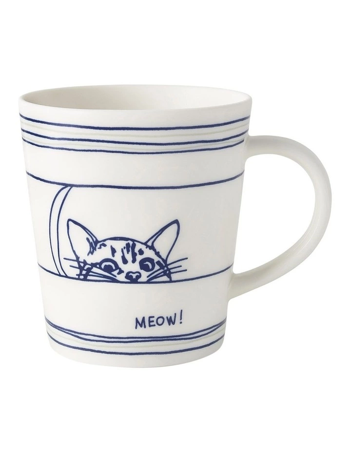 Royal Doulton Ellen DeGeneres Cat 450ml Mug White 1 Royal Doulton Ellen DeGeneres Cat 450ml Mug White
