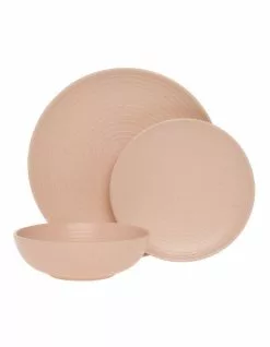 Vue Desert Bloom 12pc Dinner Set Pink